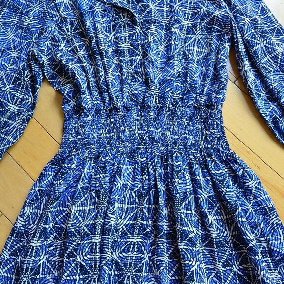 Maje Printed Viscose Dress With Smocking Size 36 US XS / S - Picture 7 of 14